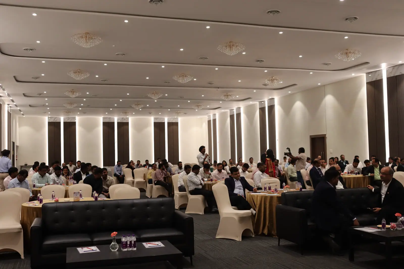 Delegates at a seminar in the grand hall